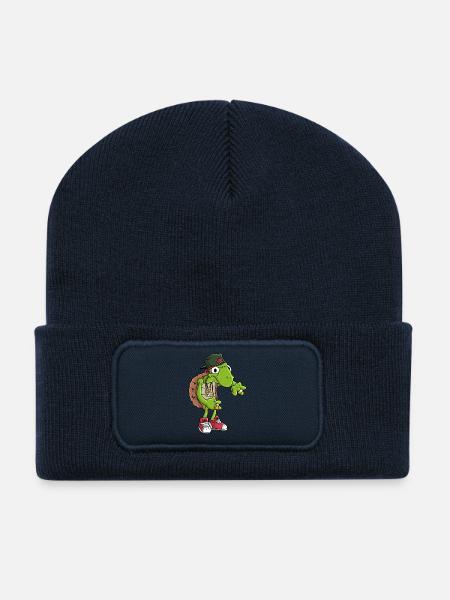 Hip-Hop Schildkröte - Recycelte Patch Beanie - French Navy