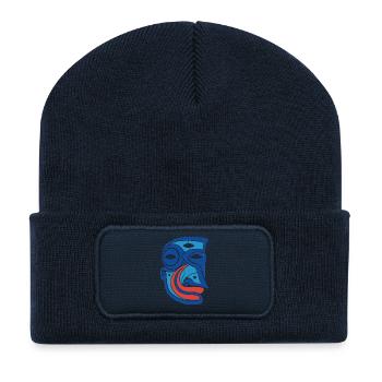 Maske Nacht Mond Geist Kälte Trauer Joker - Recycelte Patch Beanie - French Navy - Vorne