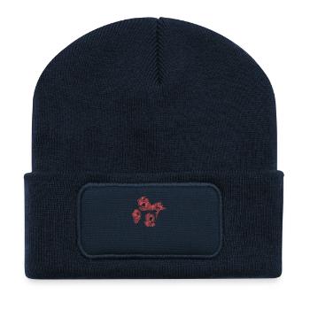 poppy flowers - Recycled Patch Beanie - french navy - Front