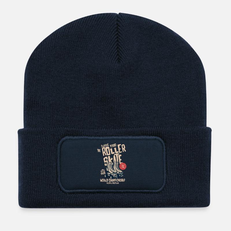Roller Skate - Recycelte Patch Beanie - French Navy