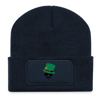 Go Green Moustache - Recycelte Patch Beanie - French Navy - Vorne