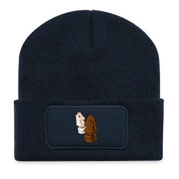 schach sport figuren - Recycelte Patch Beanie - French Navy - Vorne