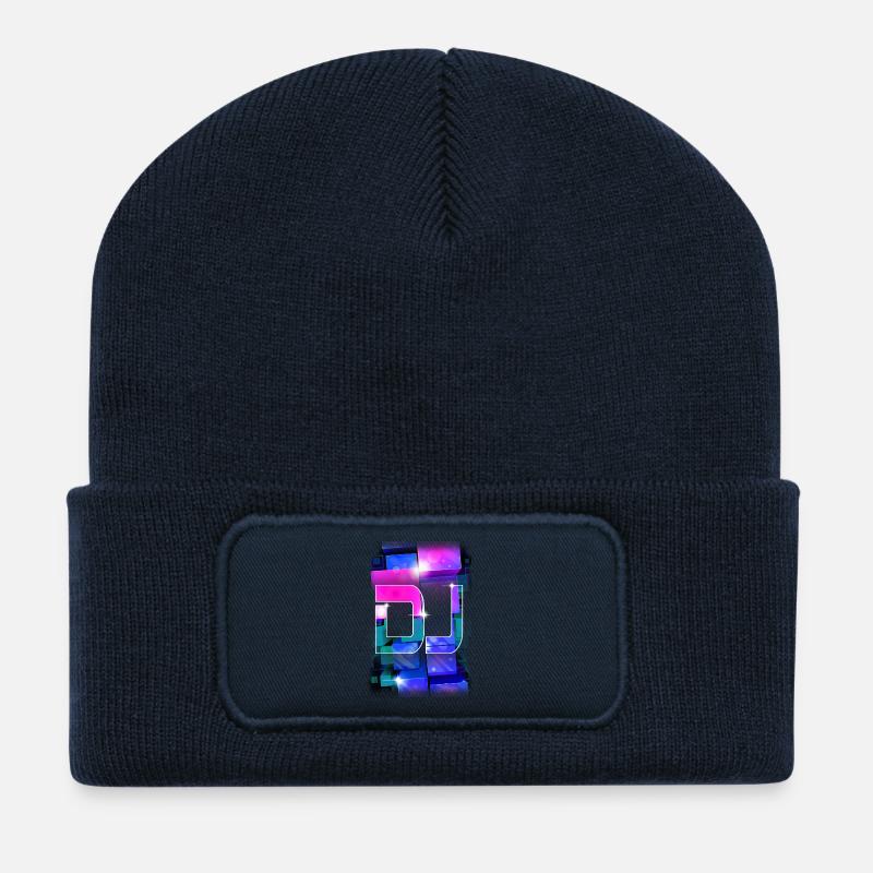 DJ by Florian VIRIOT - Beanie recyclé à patch - bleu marine