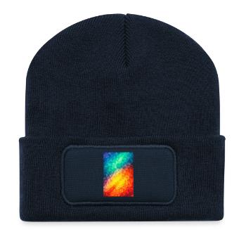 Abstract Colorful triangles geometry - Phone Case - Beanie recyclé à patch - bleu marine - Devant
