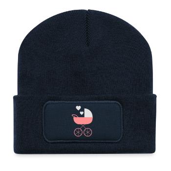 Kinderwagen - Recycelte Patch Beanie - French Navy - Vorne