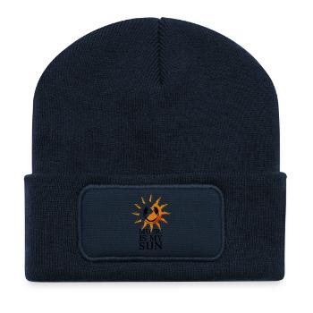 music sun kopfhörer sonne headphones - Recycelte Patch Beanie - French Navy - Vorne