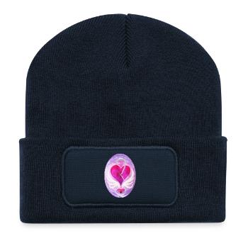 L'amour en équilibre - Sonja Ariel von Staden - Beanie recyclé à patch - bleu marine - Devant