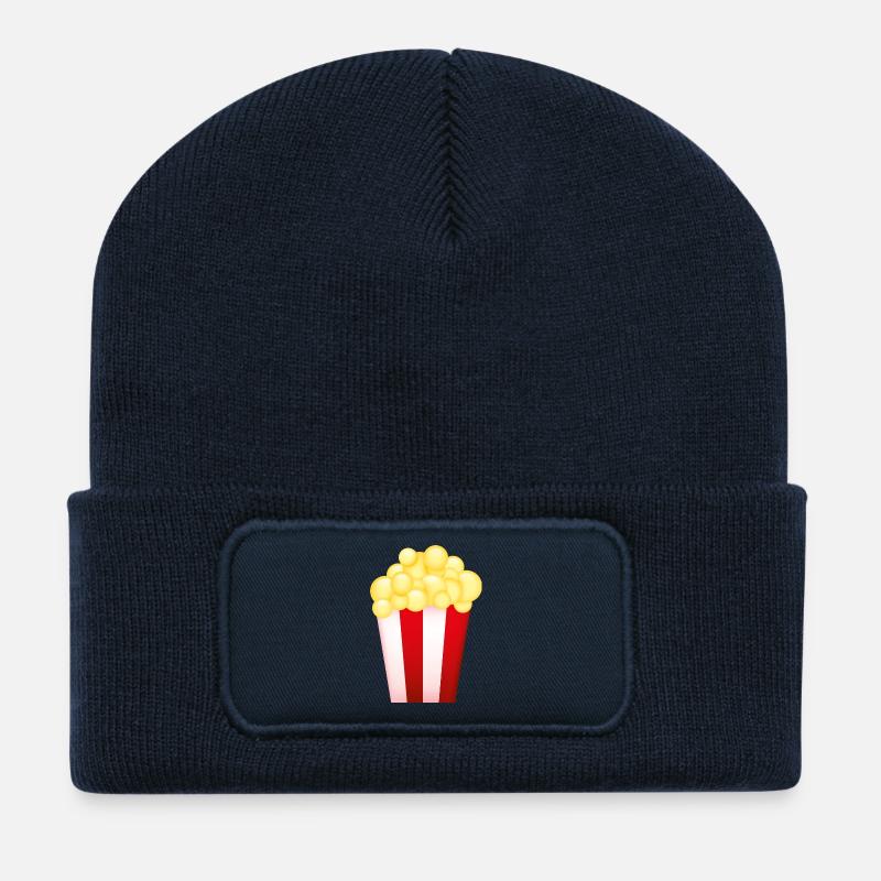 Smiley Popcorn - Recycelte Patch Beanie - French Navy