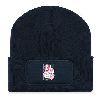 AD Flower - Recycelte Patch Beanie - French Navy - Vorne