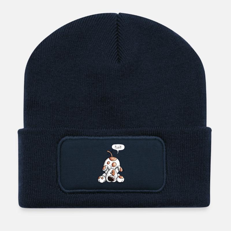 Happy Hundchen - Recycelte Patch Beanie - French Navy