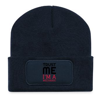 Mechanik / Mechaniker / Auto / Garage - Recycelte Patch Beanie - French Navy - Vorne