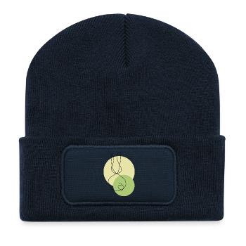 Hase lineart - Recycelte Patch Beanie - French Navy - Vorne