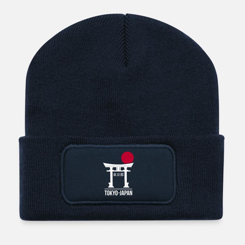 TOORI | TORI NO ICHI | JAPANISCHE KUNST - Recycelte Patch Beanie - French Navy