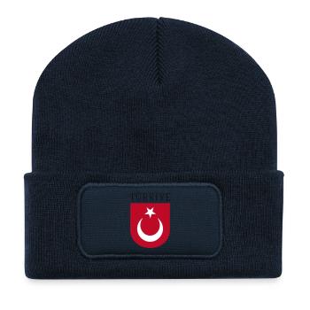 Turquie Türkiye - Beanie recyclé à patch - bleu marine - Devant