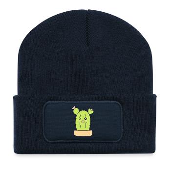 Kawaii cactus, cacti, succulents, plant cute - Recycled Patch Beanie - french navy - Front