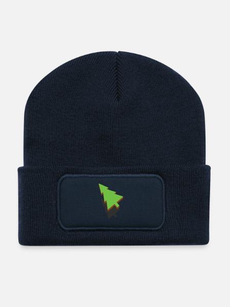 3d Christmas Tree - Recycled Patch Beanie - french navy