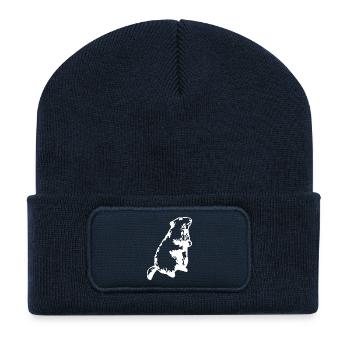 Murmeltier - Recycelte Patch Beanie - French Navy - Vorne