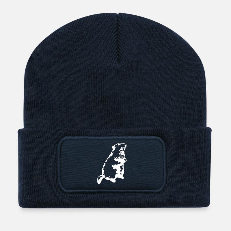 Murmeltier - Recycelte Patch Beanie - French Navy