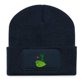 golf, golffan, golfer, golfclub - Recycelte Patch Beanie - French Navy - Vorne