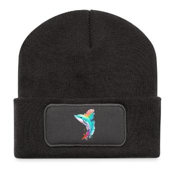 Dolphin - Recycled Patch Beanie - dark grey - Front