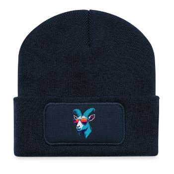 Rébellion des chèvres - Beanie recyclé à patch - bleu marine - Devant
