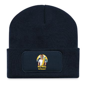 Männer Banane - Recycelte Patch Beanie - French Navy - Vorne