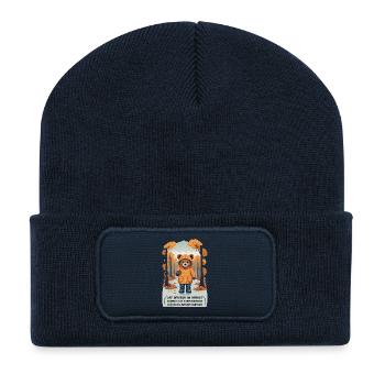Like the bear in autumn - Recycled Patch Beanie - french navy - Front