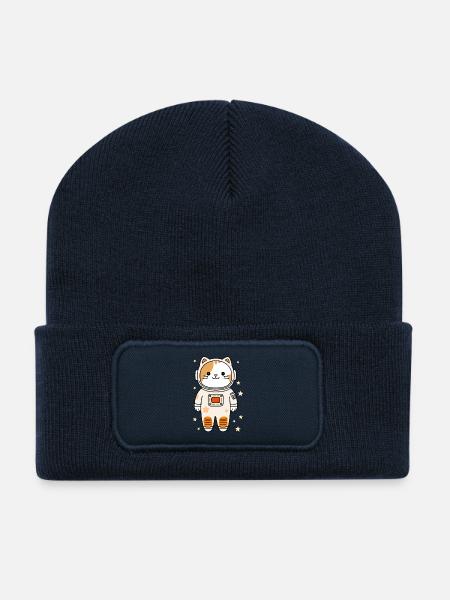 Catstronaut - Recycled Patch Beanie - french navy