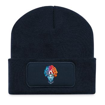 Männer Denken - Recycelte Patch Beanie - French Navy - Vorne