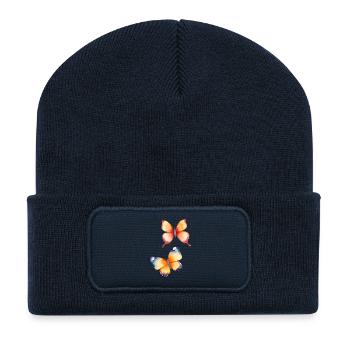 Butterflies - Recycled Patch Beanie - french navy - Front