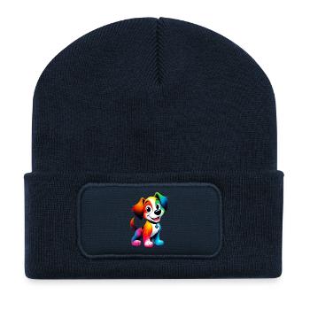 Dog - Recycled Patch Beanie - french navy - Front
