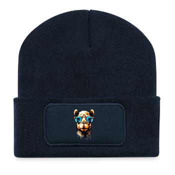Camel - Recycled Patch Beanie - french navy - Front