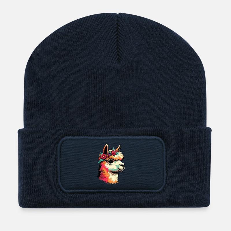 Alpaka - Recycelte Patch Beanie - French Navy