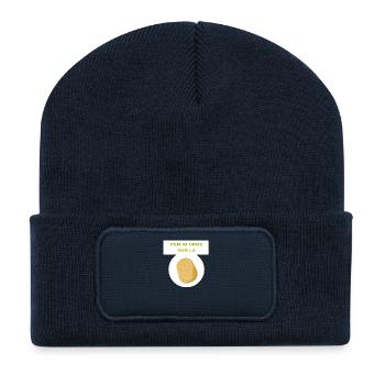 I have a lot on my plate - Recycled Patch Beanie - french navy - Front