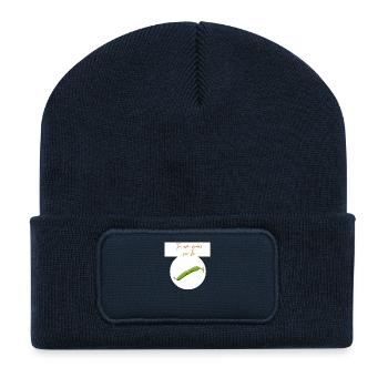 Du rennst mich auf die Bohne - Recycelte Patch Beanie - French Navy - Vorne