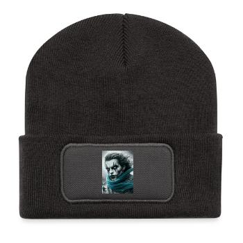 Anti-Héros - Beanie recyclé à patch - charbon - Devant