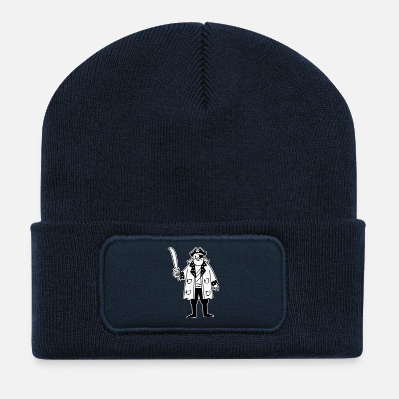 Pirat - Recycelte Patch Beanie - French Navy