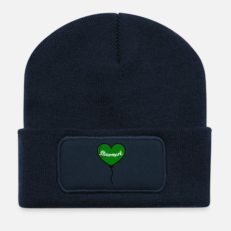 Steiermark Herz Luftballon - Recycelte Patch Beanie - French Navy