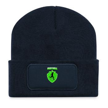 Football - Beanie recyclé à patch - bleu marine - Devant
