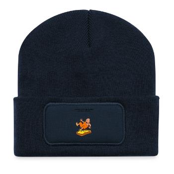 Butterbuddha - Achtsamkein mit Humor - Recycelte Patch Beanie - French Navy - Vorne