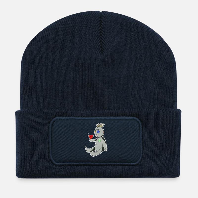 La Poupee Vaudou - Beanie recyclé à patch - bleu marine