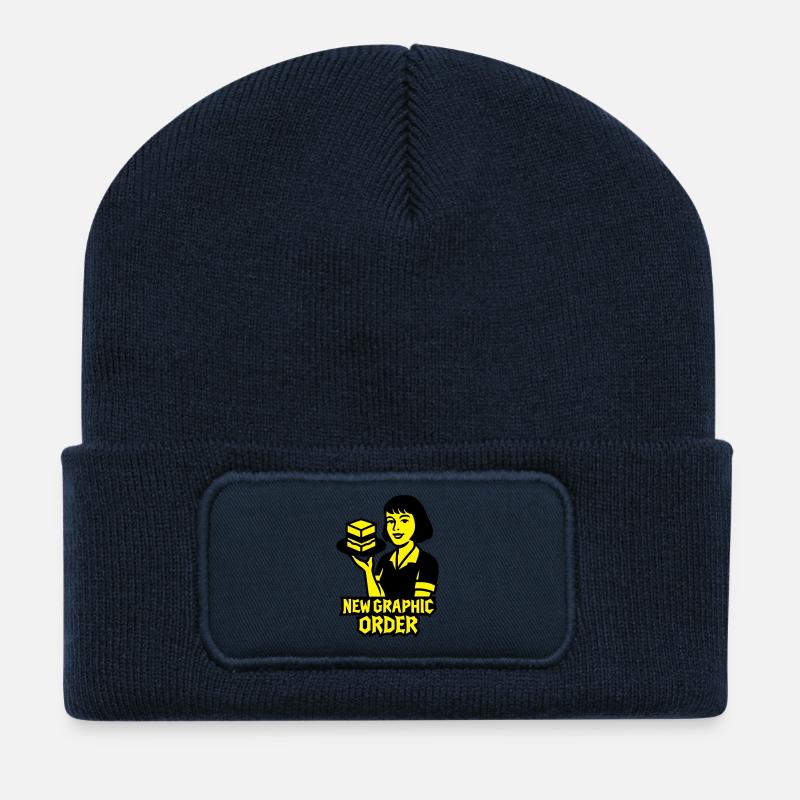 New Graphic Order #1 - Recycelte Patch Beanie - French Navy