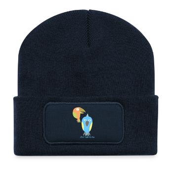 Don't Talk to Me Birds - Recycled Patch Beanie - french navy - Front