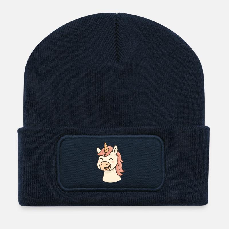 Lachendes_Einhorn - Recycled Patch Beanie - french navy