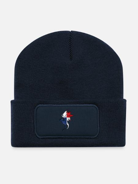 Panama Flag - Dragon Silhouette - Recycled Patch Beanie - french navy