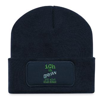 Bryan dans le rôle de Bryan - Beanie recyclé à patch - bleu marine - Devant