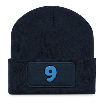 Glowing Number Balloon 9 - Recycled Patch Beanie - french navy - Front