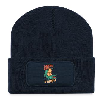 Wohnen wie Cappy - Cappybara Ride Crocodille - Recycelte Patch Beanie - French Navy - Vorne