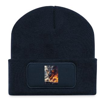 Dragon Clash Front de guerre ardent - Beanie recyclé à patch - bleu marine - Devant