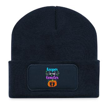 Gender Reveal Halloween Mom-to-be - Recycled Patch Beanie - french navy - Front